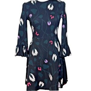 Kate‎ Spade Womens Tulip Bloom Fit Flare Skater Style Dress XS Stretch